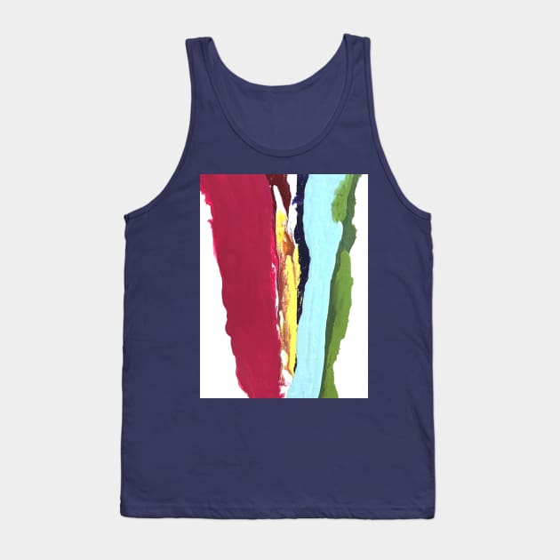 Warm Rainbow Colors Melting Abstract Tank Top by InalterataArt